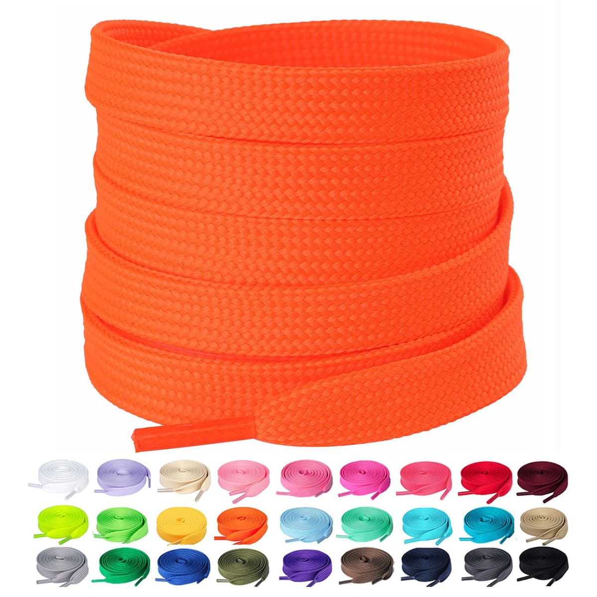 Olukssck - 2 Pares de Cordones Planos, Cordones duraderos de Repuesto de 10 mm de Calidad para Zapatos de Deporte, Zapatos de Ciudad — view 31
