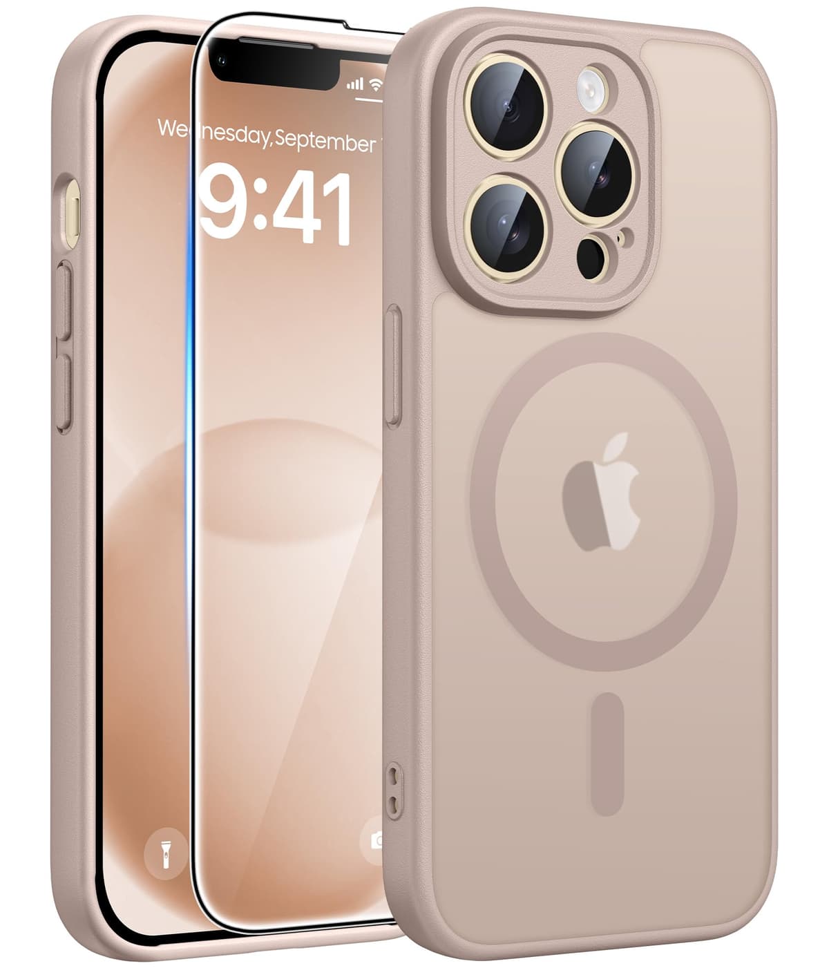 FNTCASE for iPhone 17 Pro Case: [Compatible with Magsafe] Translucent Matte Cases with [Full Camera Protection] [Screen Protector] Military Grade Shockproof Protective Phone Cover - Light Pink — view 22