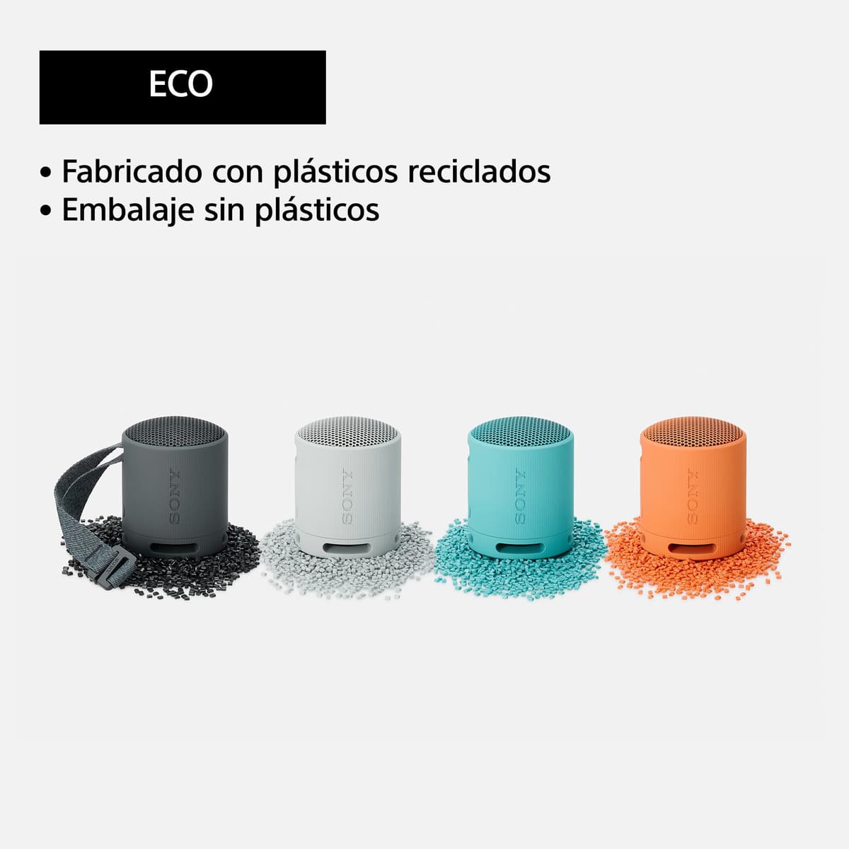 Sony Altavoz Bluetooth SRS-XB100, Ligero, Compacto, Altavoz Resistente al Agua y al Polvo IP67, hasta 16 h de batería, Correa Adaptable, Negro — view 7
