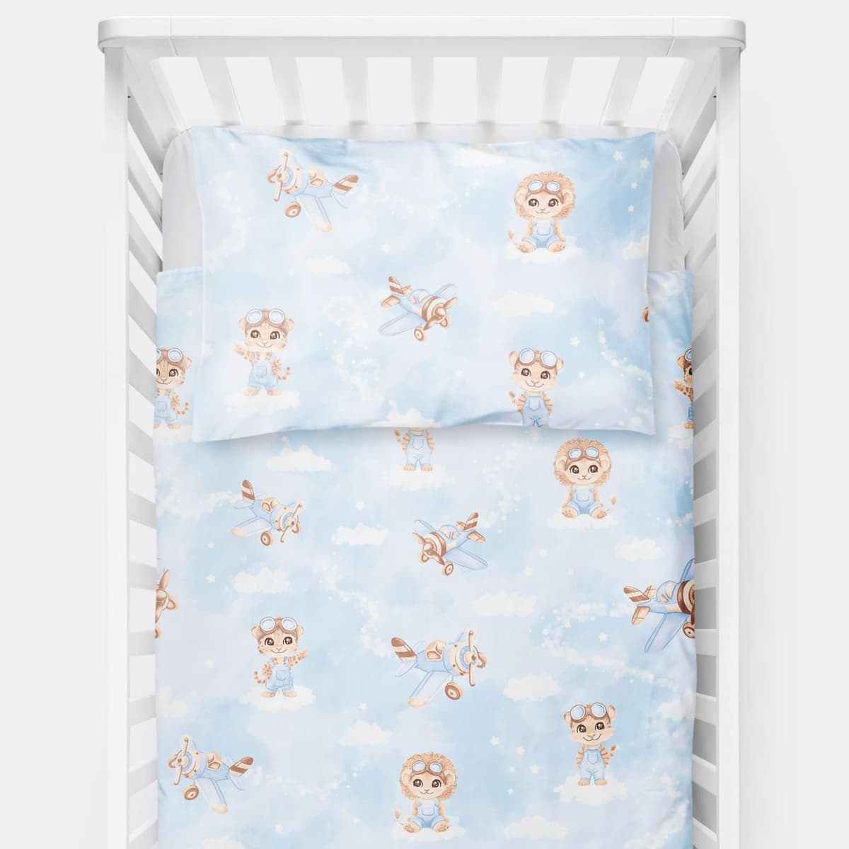 Baby Comfort 4 Piece Duvet Pillow Duvet Cover Pillowcase 80x70 cm Bedding Set 12M+ (Ladders Pink) — view 50