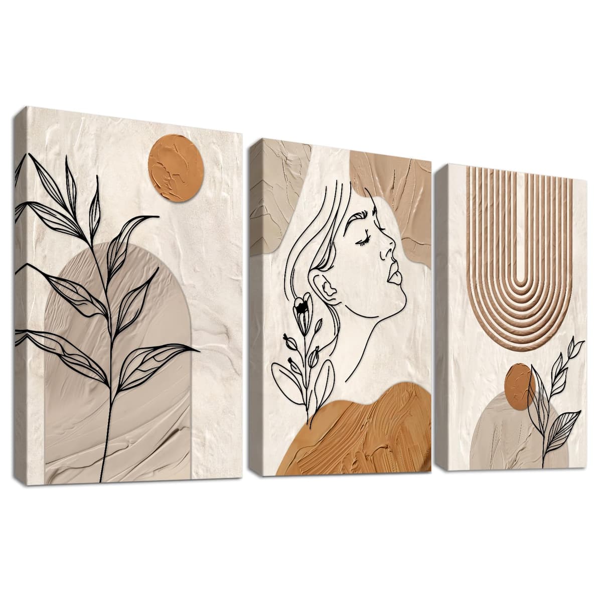 3 Panels Black White Canvas Wall Art Love Home Motivational Quotes Painting on Canvas Print Picture for Living Room Hallway Stairs Bedroom Bathroom Wall Decor Ready To Hang 90x40cm(12"x16"x3pcs) — view 20