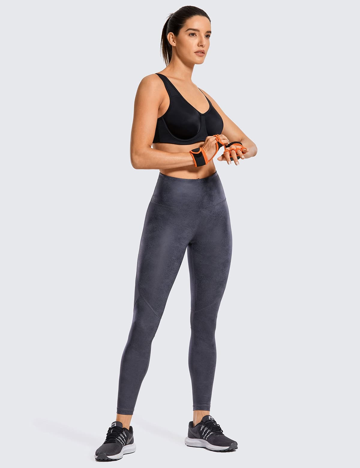 SYROKAN Women's Max Control Solid High Impact Plus Size Underwire Sports Bra for Large Breasts — view 5