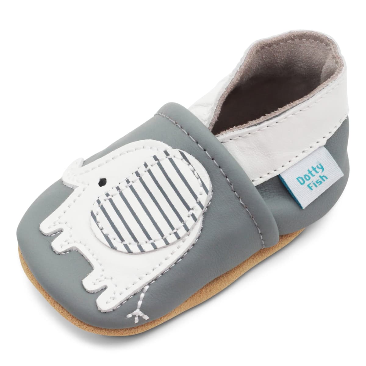 Dotty Fish Unisex Soft Leather Shoes, Unisex Baby First Walker Shoe