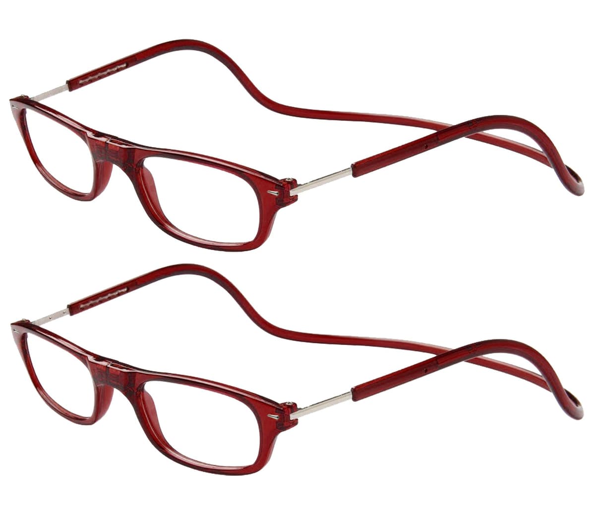 TBOC Pack: Gafas de Lectura Presbicia Vista Cansada – (Dos Unidades) Graduadas +3.50 Dioptrías Montura Negra Hombre Mujer Imantadas Plegables Lentes Aumento Leer Ver Cerca Cuello Imán — view 9