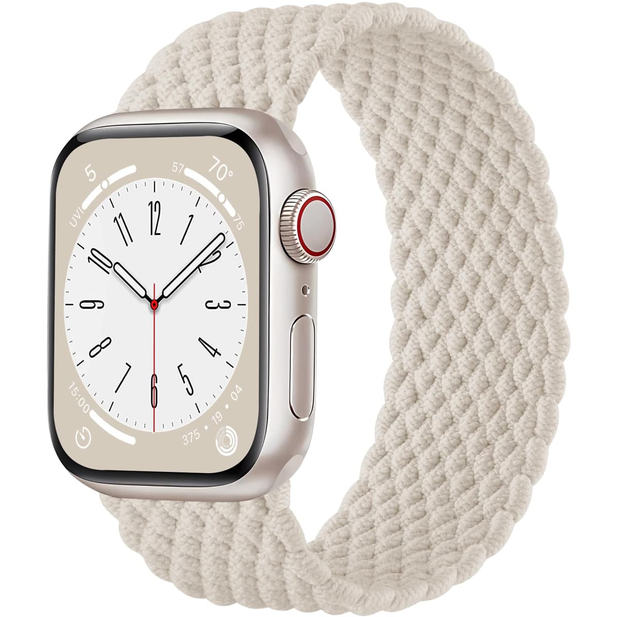 Maledan Braided Solo Loop Strap Compatible with Apple Watch Strap 38mm 40mm 41mm 42mm 44mm 45mm 46mm 49mm for Women Men, Adjustable Stretchy Sport Band for iWatch SE Series 10 9 8 7 6 5 4 3 2 1