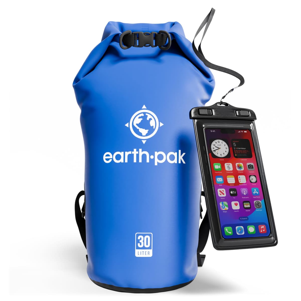 Earth Pak Waterproof Dry Bag - Roll Top Waterproof Backpack Sack Keeps Gear Dry for Kayak with Waterproof Phone Case — view 55