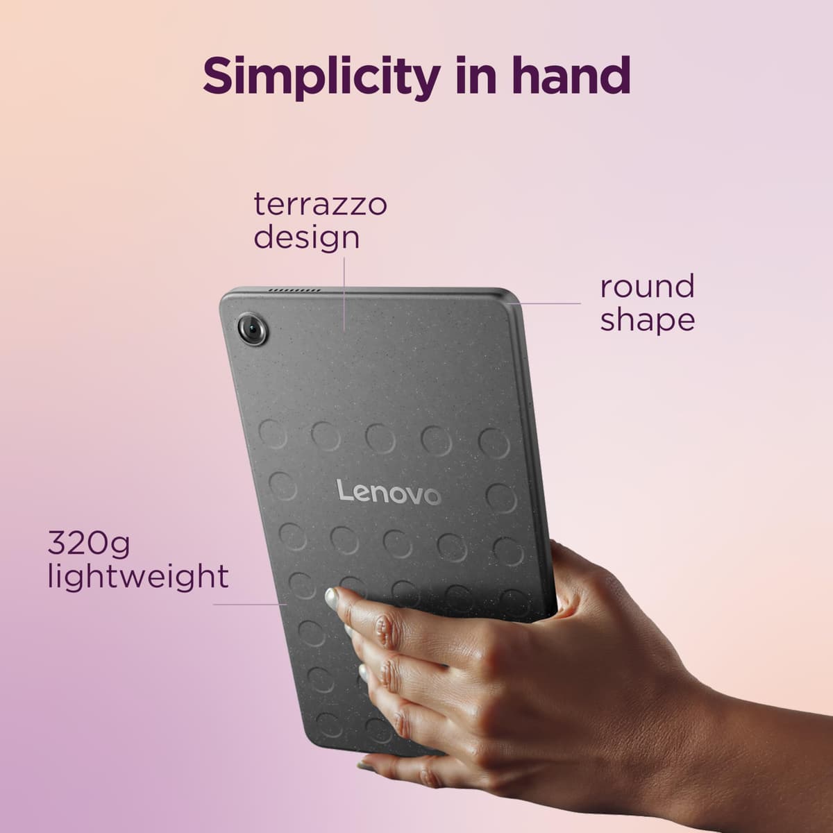 Lenovo Tab One Android Tablet | 8.7 inch HD Display | MediaTek Helio G85 | 4GB RAM | 64GB | Wi-Fi 5 | Clear Case — view 4