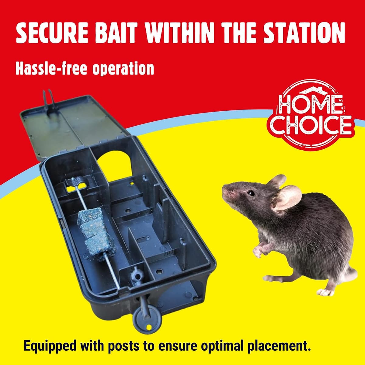 The Big Cheese Rat & Mouse Bait Station - Reusable Tamper-Resistant & Weather-Proof Rat Bait Box for Rat Poison - Lockable Li — view 3