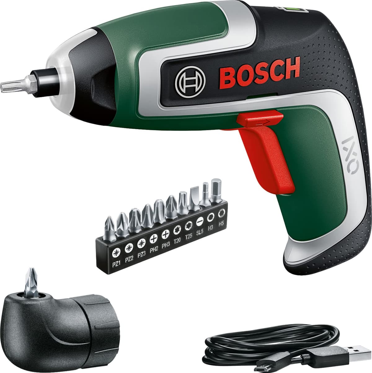 Bosch Home and Garden IXO Cordless Screwdriver (7th Generation, 3.6V, 2.0Ah, 5.5Nm, with Micro USB Cable, Includes Angle Attachment, Screws up to 190 Screws, in Box) - Amazon Edition Gen 7 | Exclusive Gen 7 | Exclusive