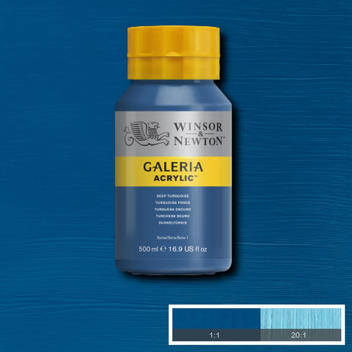 Winsor & Newton Galería - Pintura Acrílica , 500 ml, Verde (Deep Turquoise) — view 2
