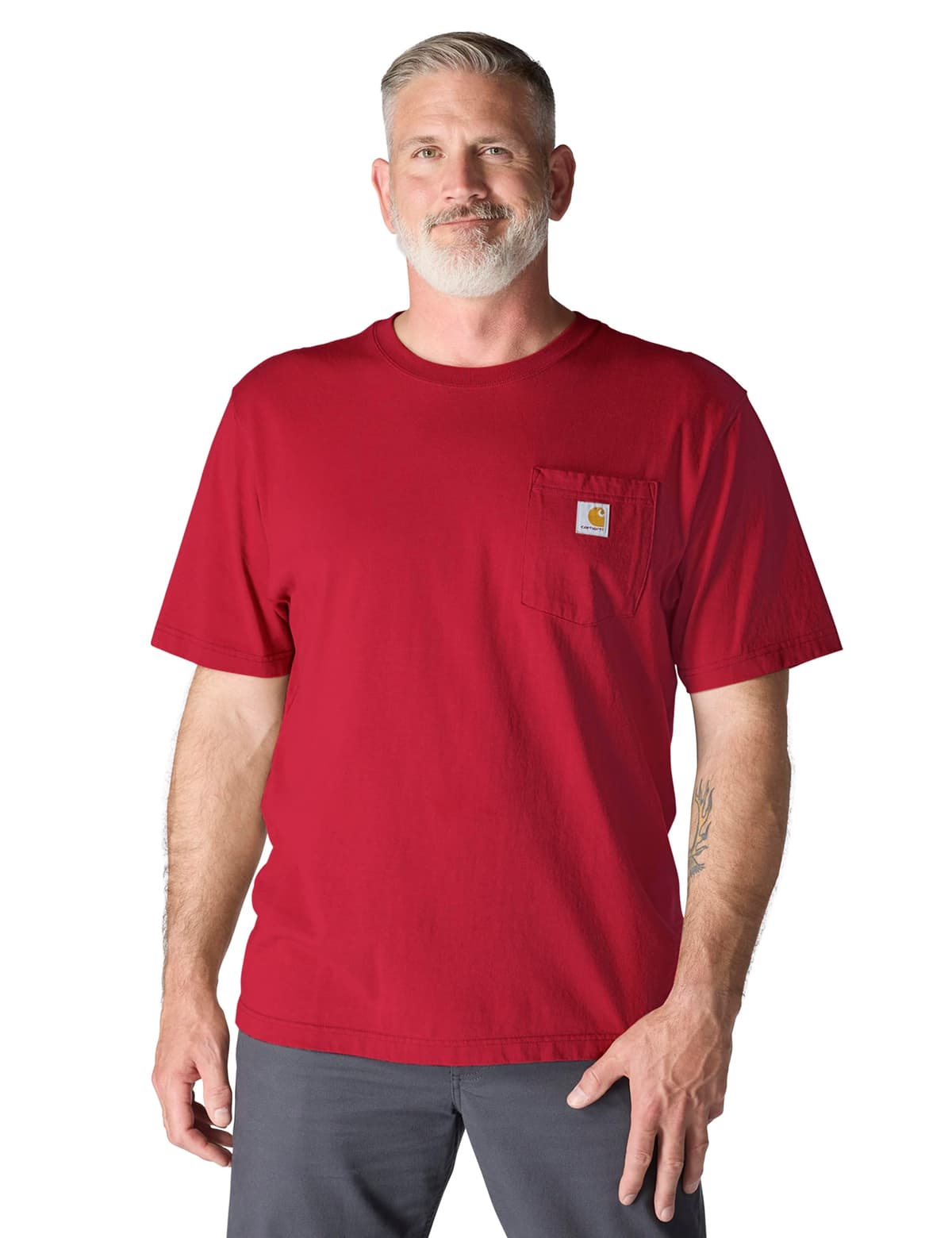 Carhartt Mens Loose Fit Heavyweight Short-Sleeve Pocket T-Shirt (Also Available in Big & Tall) CloseoutWork Utility T-Shirt — view 56