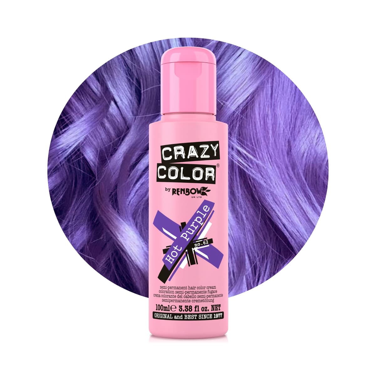 Crazy Color Vibrant Candy Floss Semi-Permanent Hair Dye. Highly Pigmented Pastel Pink Conditioning & Oil Nourishing Vegan Formula | No Bleach or Ammonia | 100ml — view 55