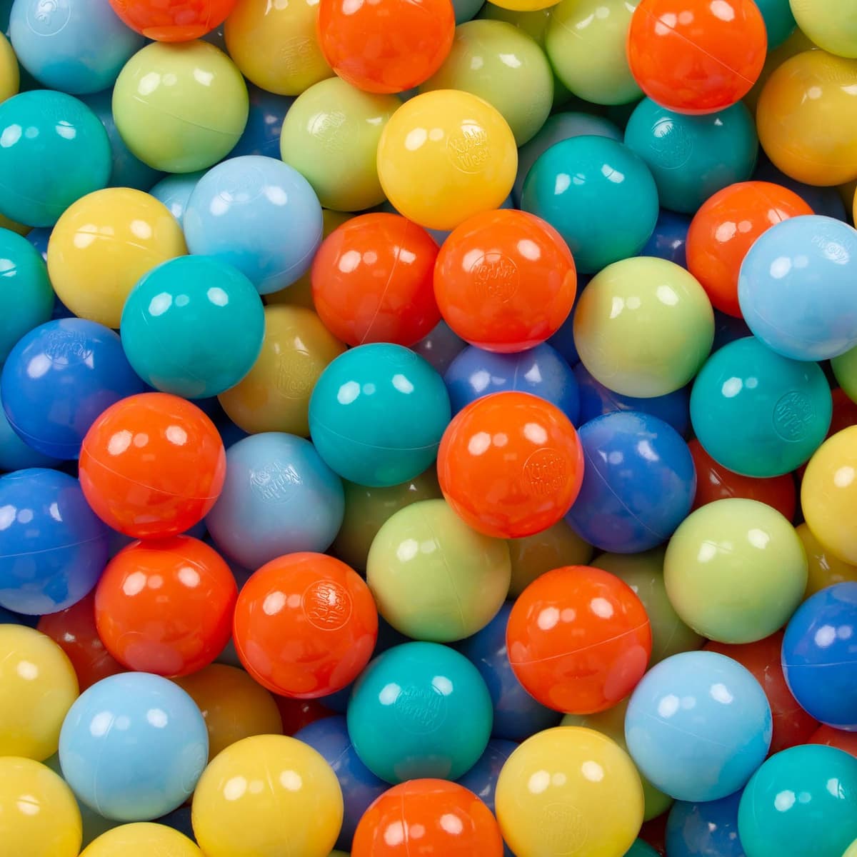 KiddyMoon Soft Plastic Play Balls ∅ 7Cm/2.75In Multi-Colour Made In EU — view 2