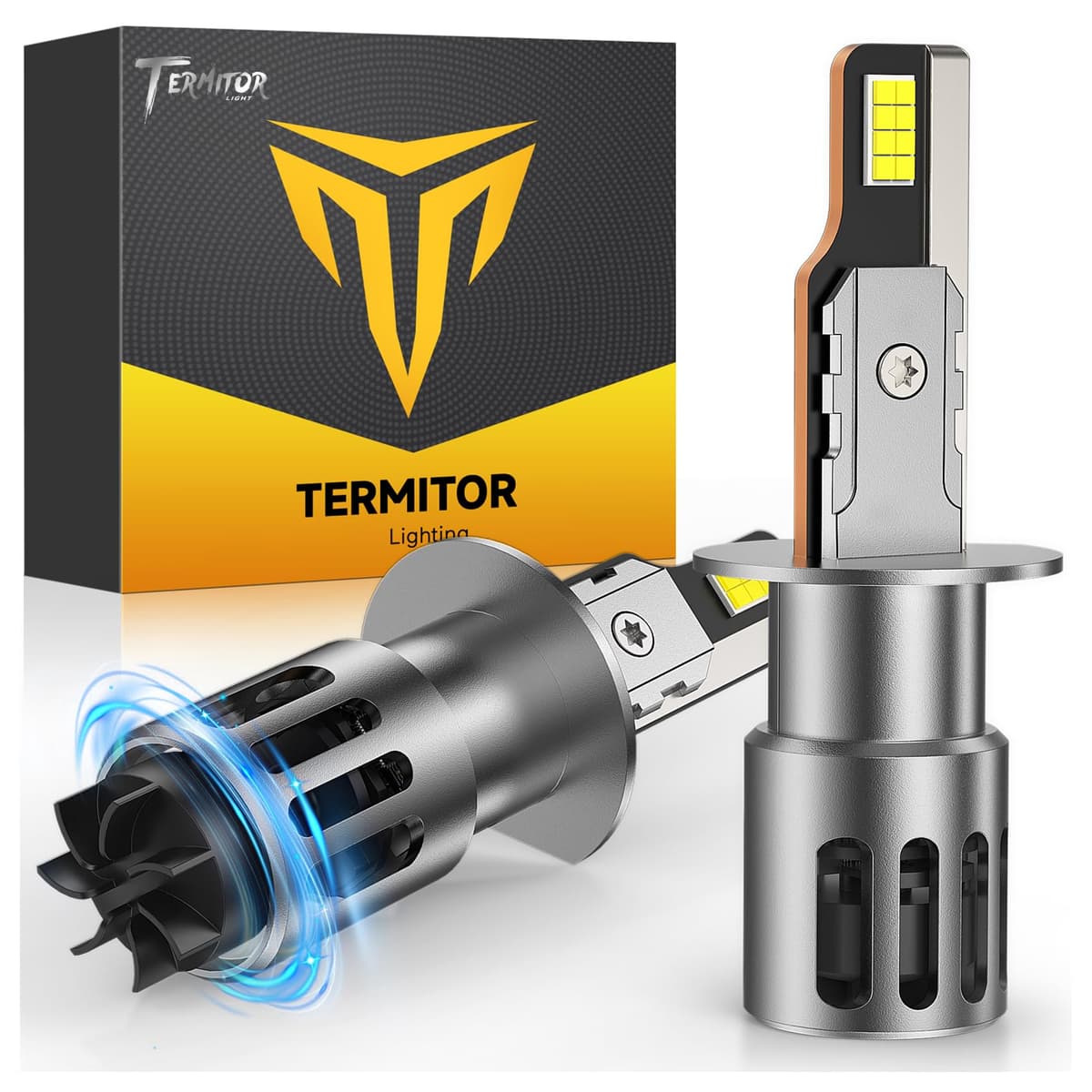Termitor Latest H7/H7LL Bulbs, 50,000LM 900% Brightness, 6500K White Super Bright, 1:1 Halogen Size, 6500 Cool White H7 Fog Lights, No Adapter Required, Easy Install, Non-Polarity, Pack of 2 — view 26