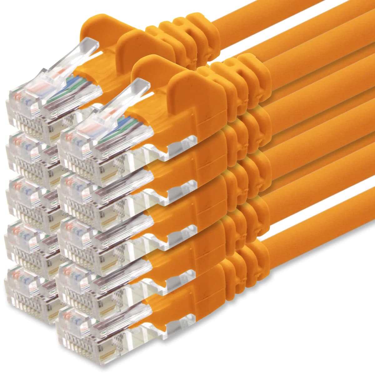 1aTTack.de 0.25m - black - 10 pieces - (PACK) - CAT.6 CAT6 Ethernet LAN network cable 1000 Mbit/s patch cable — view 169