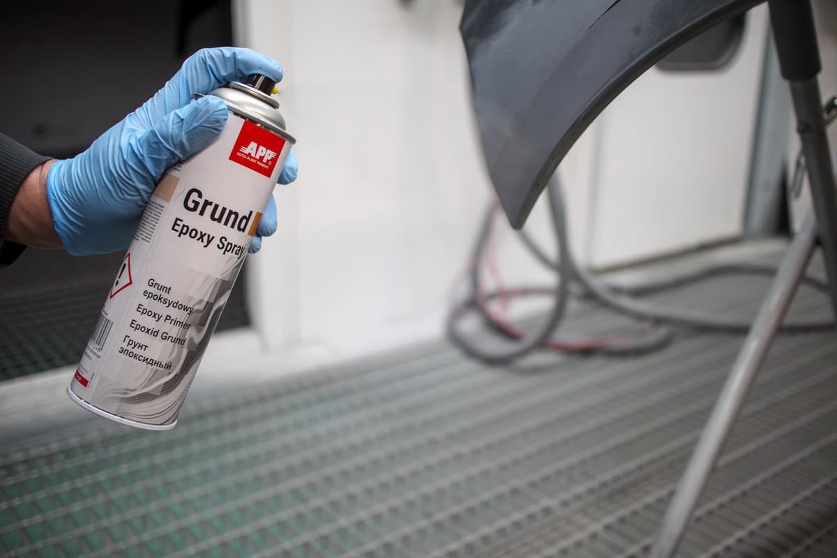 APP Epoxy Grund Imprimación Spray Epoxi | Imprimación Pintura Antióxido por Metal | Protección contra la corrosión | Gris oscuro | 500 ml — view 4