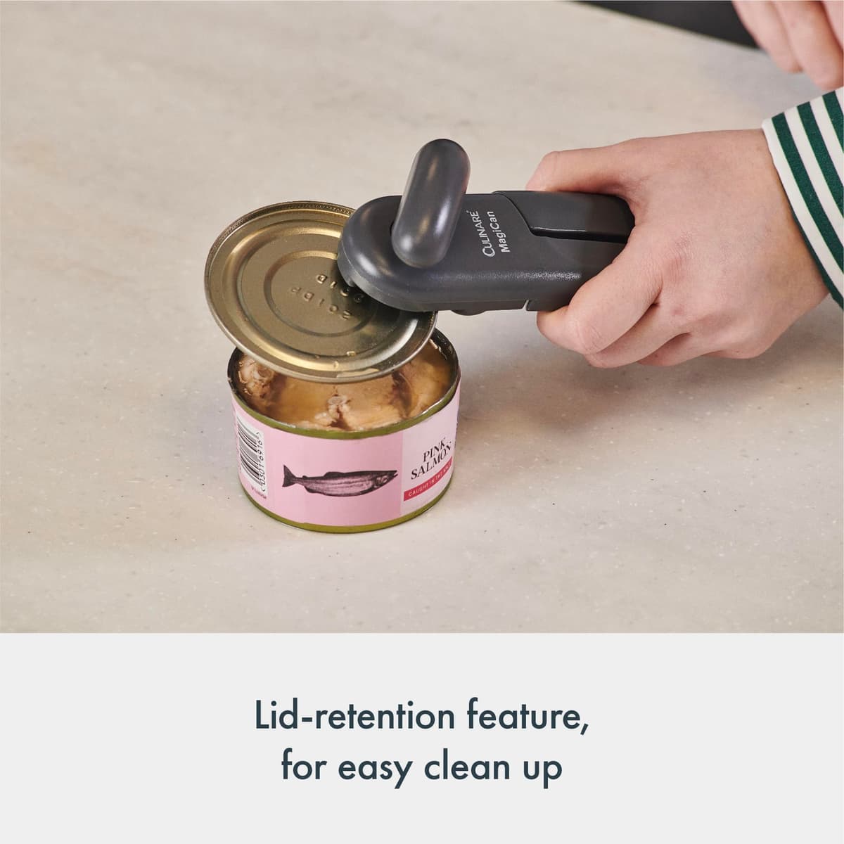Culinare MagiCan Tin Opener, Grey, Plastic/Stainless Steel, Manual Can Opener, Comfortable Handle for Safety and Ease — view 4