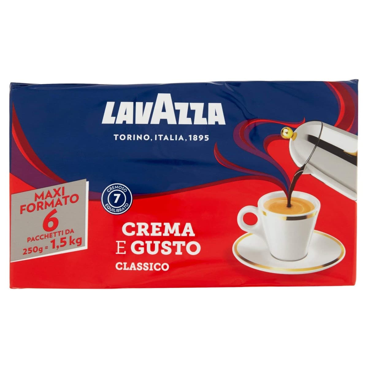 Lavazza, Qualità Rossa, Coffee Beans, Arabica and Robusta, Intensity 5/10, Medium Roasting, 1 Kg — view 39