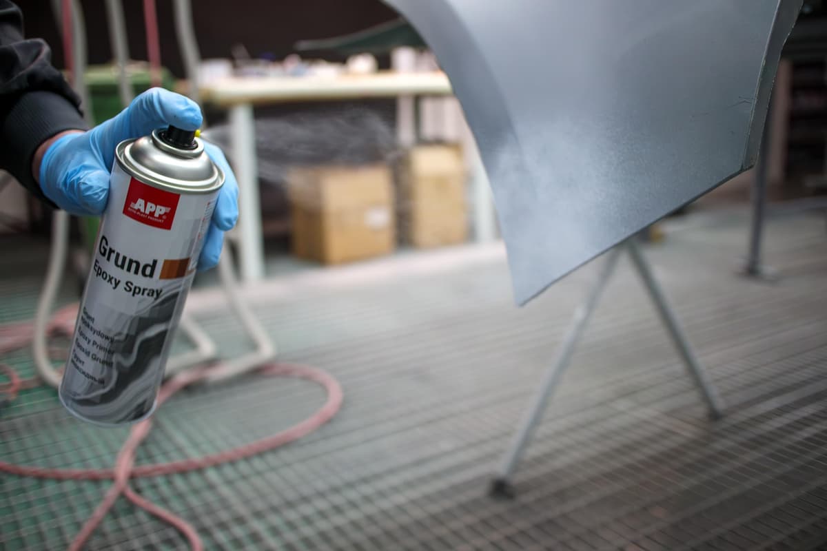 APP Epoxy Grund Imprimación Spray Epoxi | Imprimación Pintura Antióxido por Metal | Protección contra la corrosión | Gris oscuro | 500 ml — view 6