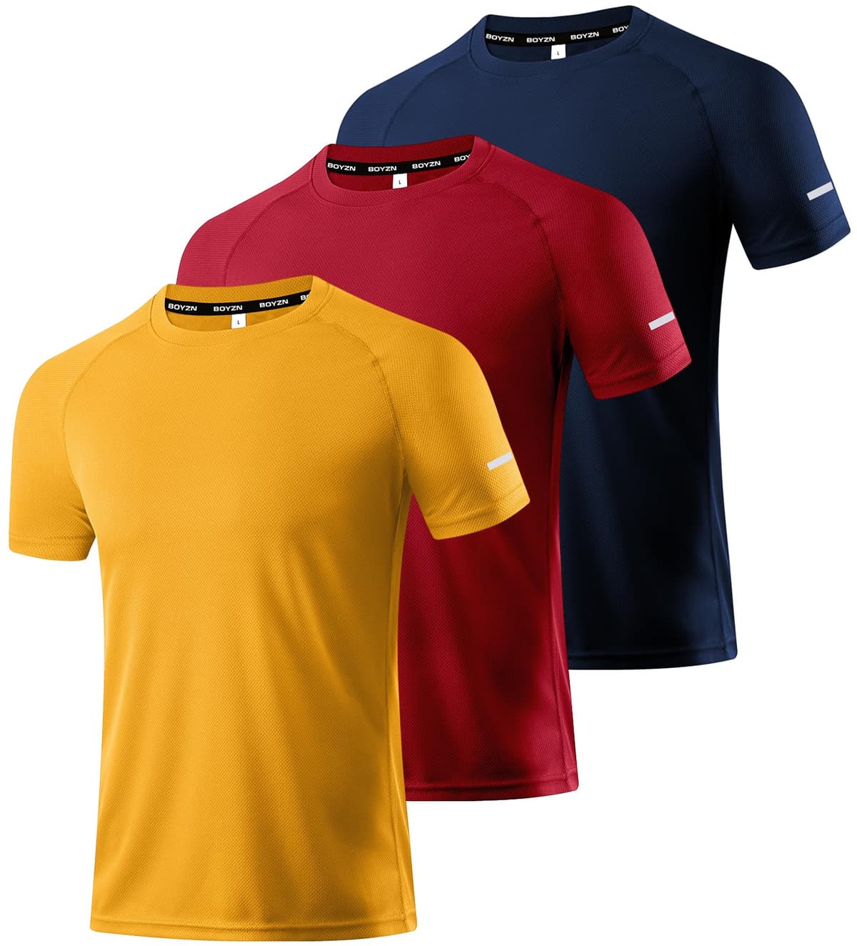 Boyzn 1, 3, 5 or 7 Pack Men's Workout Running Shirts, Dry Fit Moisture Wicking T-Shirt, Gym Athletic Short Sleeve Tee Shirts — view 8