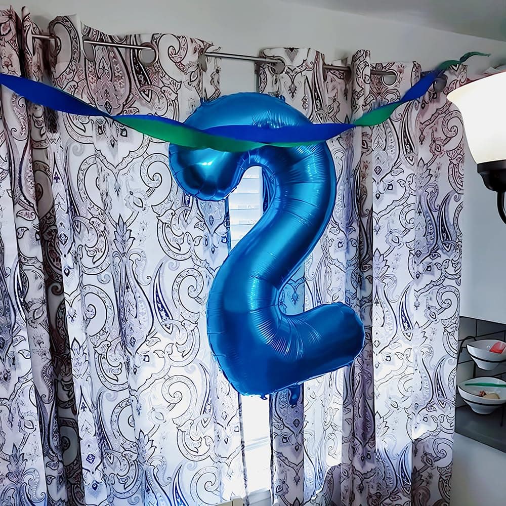 Foil Globo Número 5 Azul 40" (101cm), Inflable Helio o aire, Gigante Numeros 0-9, 10-19, 20-29, 30-100, Grande Globos Decoración para La Boda Aniversario y Cumpleaños Fiestas — view 391