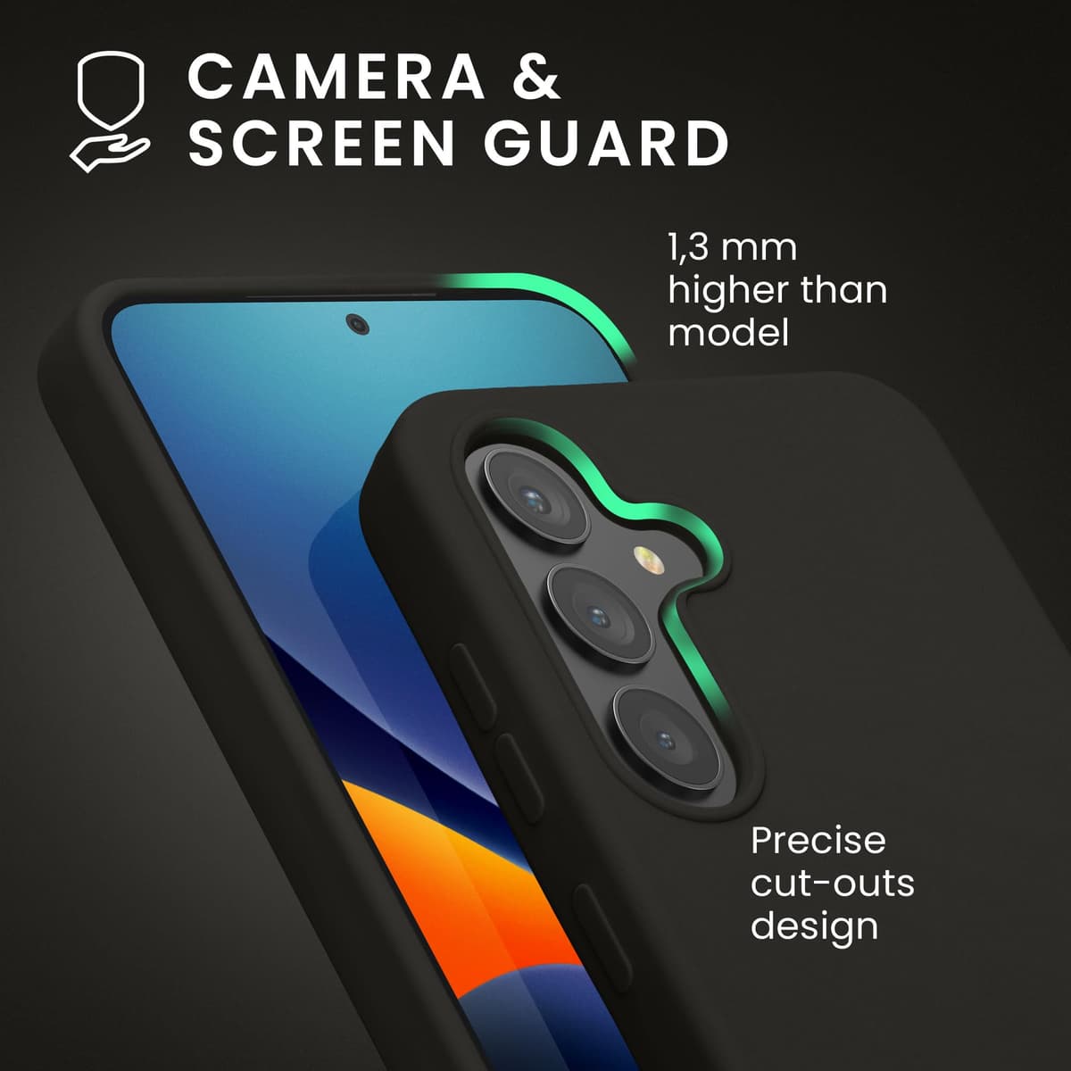 kwmobile Case Compatible with Samsung Galaxy S25 Case - Soft TPU Silicone Cover for Samsung S25 - Non-Slip Drop Protection - Dark Grey — view 5