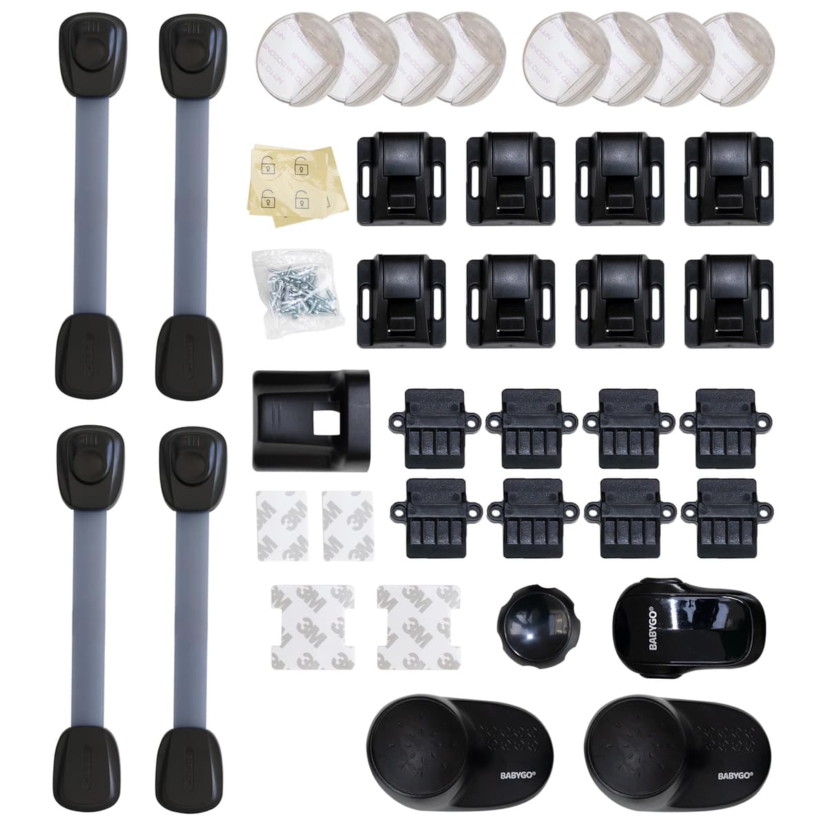 BABYGO® Magnetic Child Safety Cupboard Locks for Children 10 Locks, 2 Keys & 8 Free Corner Protectors Baby Proofing Kitchen Cabinets & Drawers Easy 30 Second (White, Child Safety Locks) — view 8
