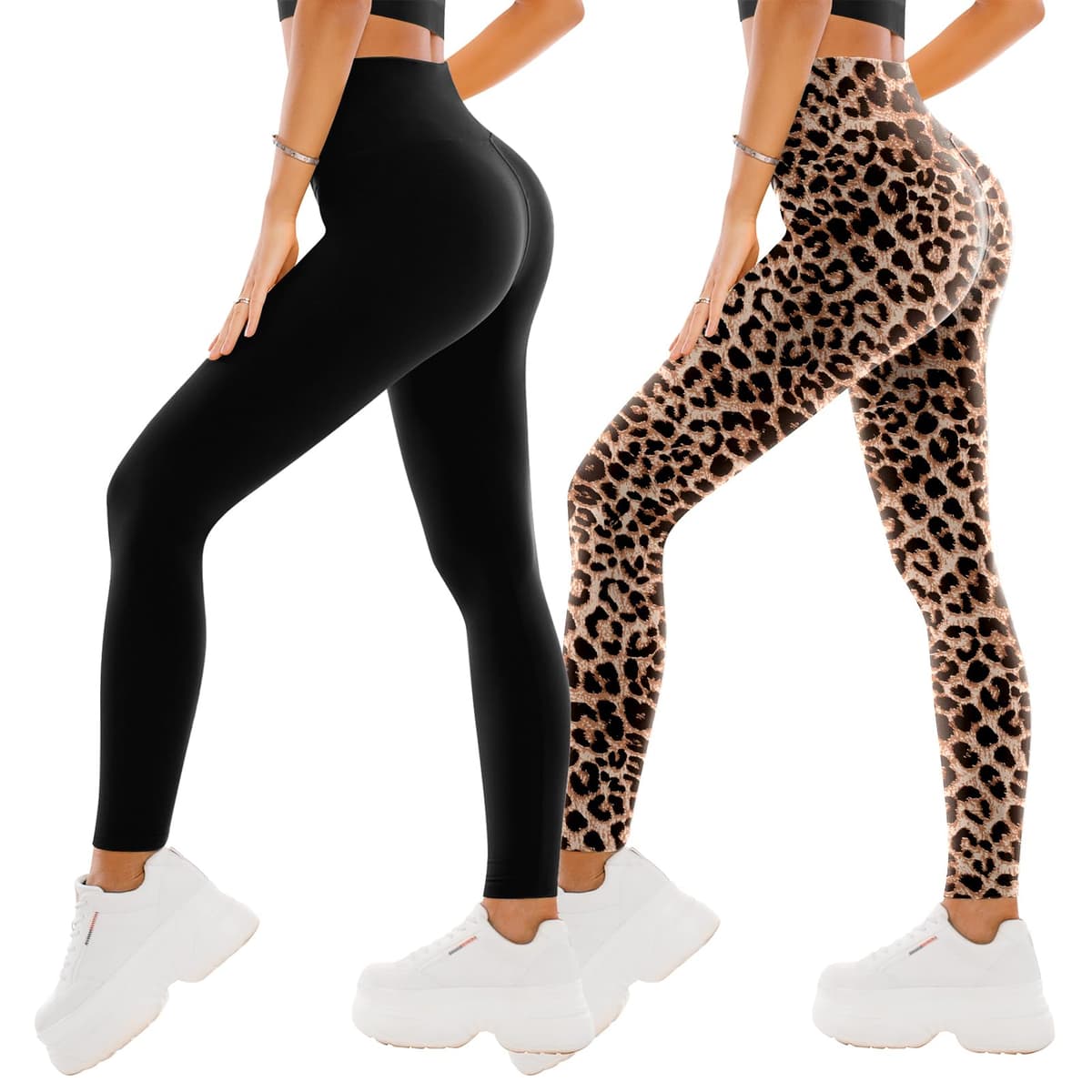 SINOPHANT 2 Leggins Mujer Pantalon Yoga Mallas Deporte Leggings Suaves Elásticos de Cintura Alta Pilates — view 7