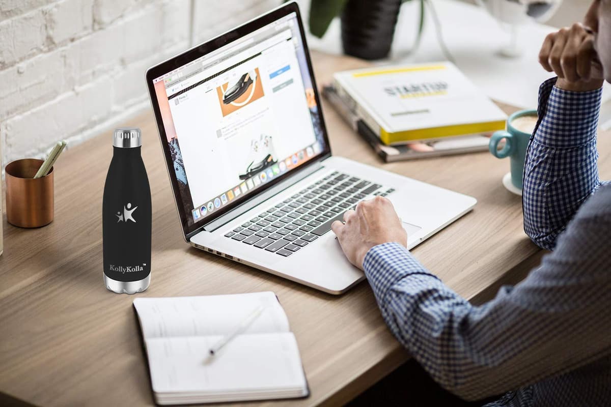 KollyKolla Botella Agua Acero Inoxidable, Termo 350/500/650/750ml - Botella Termica Deporte sin BPA, Cantimplora Infantil sin Fugas, Bebida 12H Caliente/24H Frío, para Niños, Adultos, Colegio, Oficina — view 7