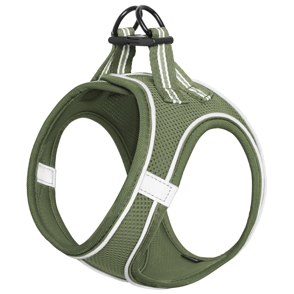 HEELE Arnés Chaleco Perro Pequeño Ajustable Suave Acolchado Cómodo para Viajar Pasear con Mascota Pequeña Cachorro Chihuahua, Verde Ejército, XS