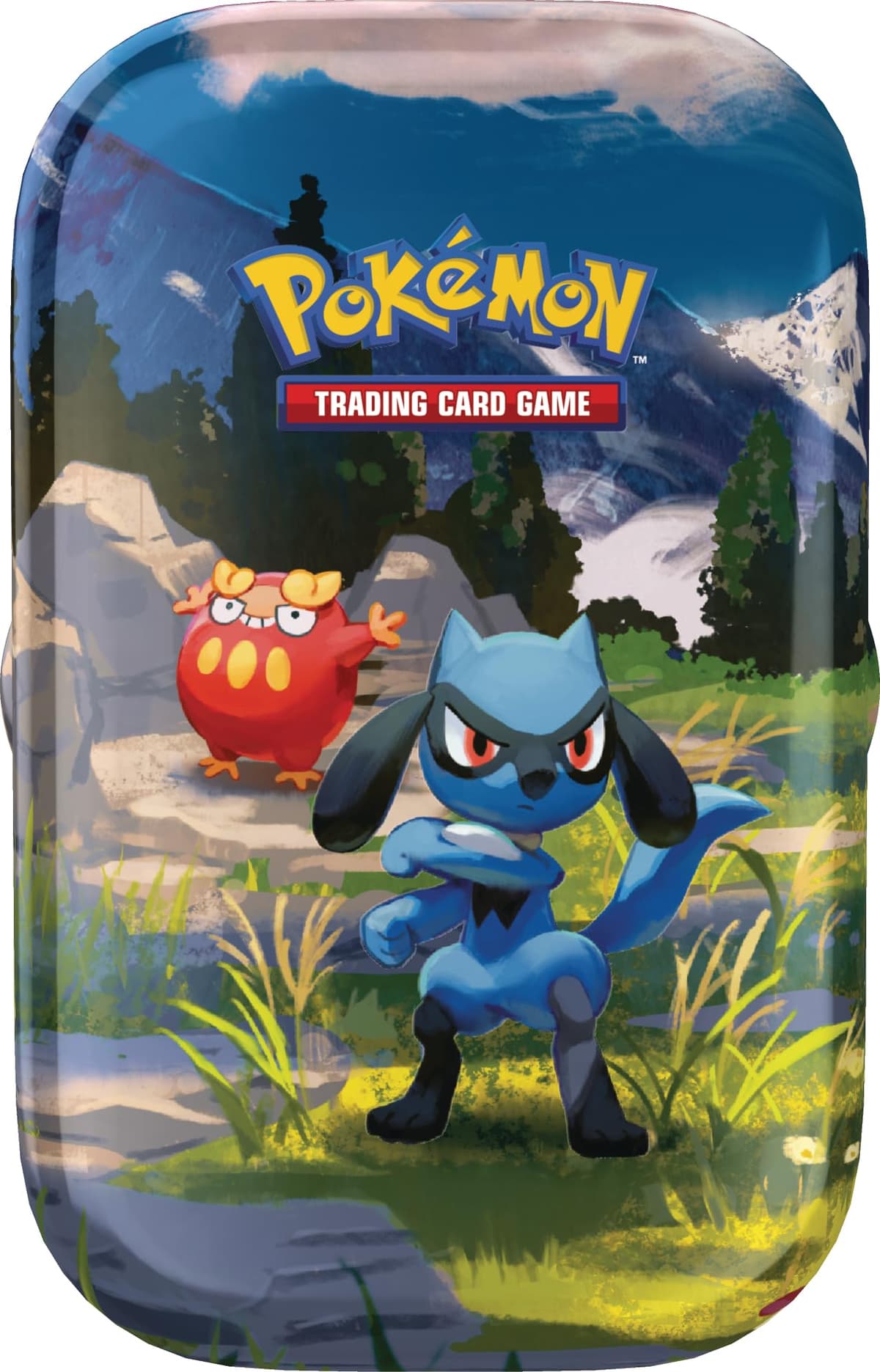 Pokémon: Minilata Megaevolución-Héroes Ascendentes: Riolu y Darumaka (1 Pegatina, 1 Tarjeta Pokémon ilustrada y 2 Sobres de Mejora) — view 2