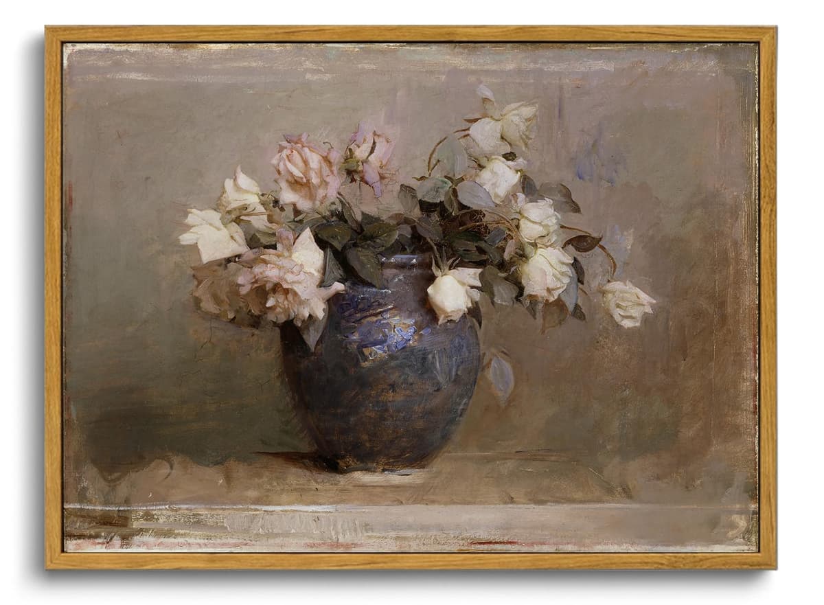 OIQArtOIQ Framed Canvas Wall Art,Vintage Decor,Landscape Nature Country Wildflower Paintings Farmhouse Pictures Modern Artwork Rustic Fall Flower Prints Cottagecore Office Living Room Bedroom Bathroom — view 87