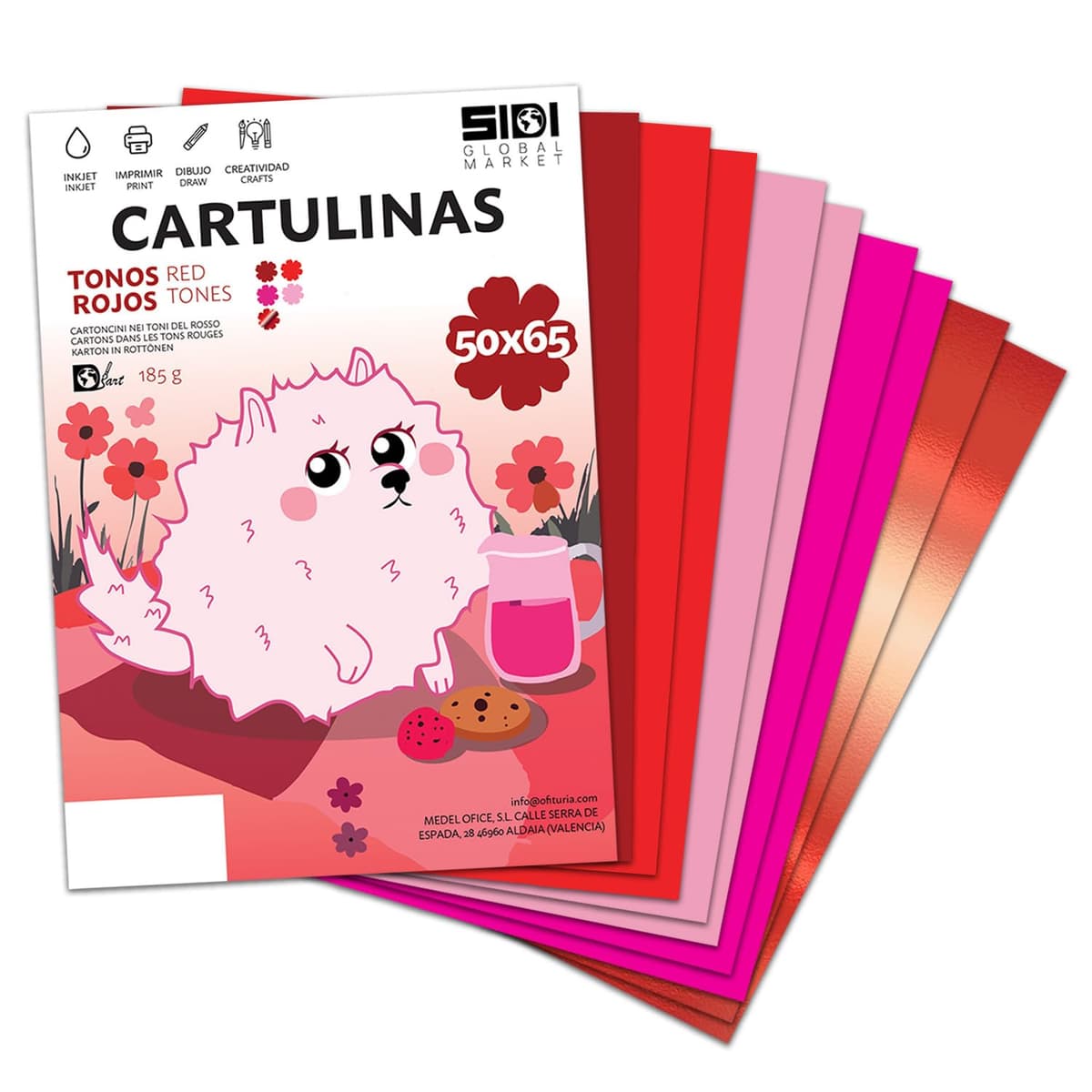 Cartulina A4 Azul Metalizada 230 g Cartulina Brillo Reflectante para Manualidades, Scrapbooking, Impresora Inkjet y Láser, Papel Cartulina Premium Metalizado – SIDI (azul metalizado, 25h) — view 77