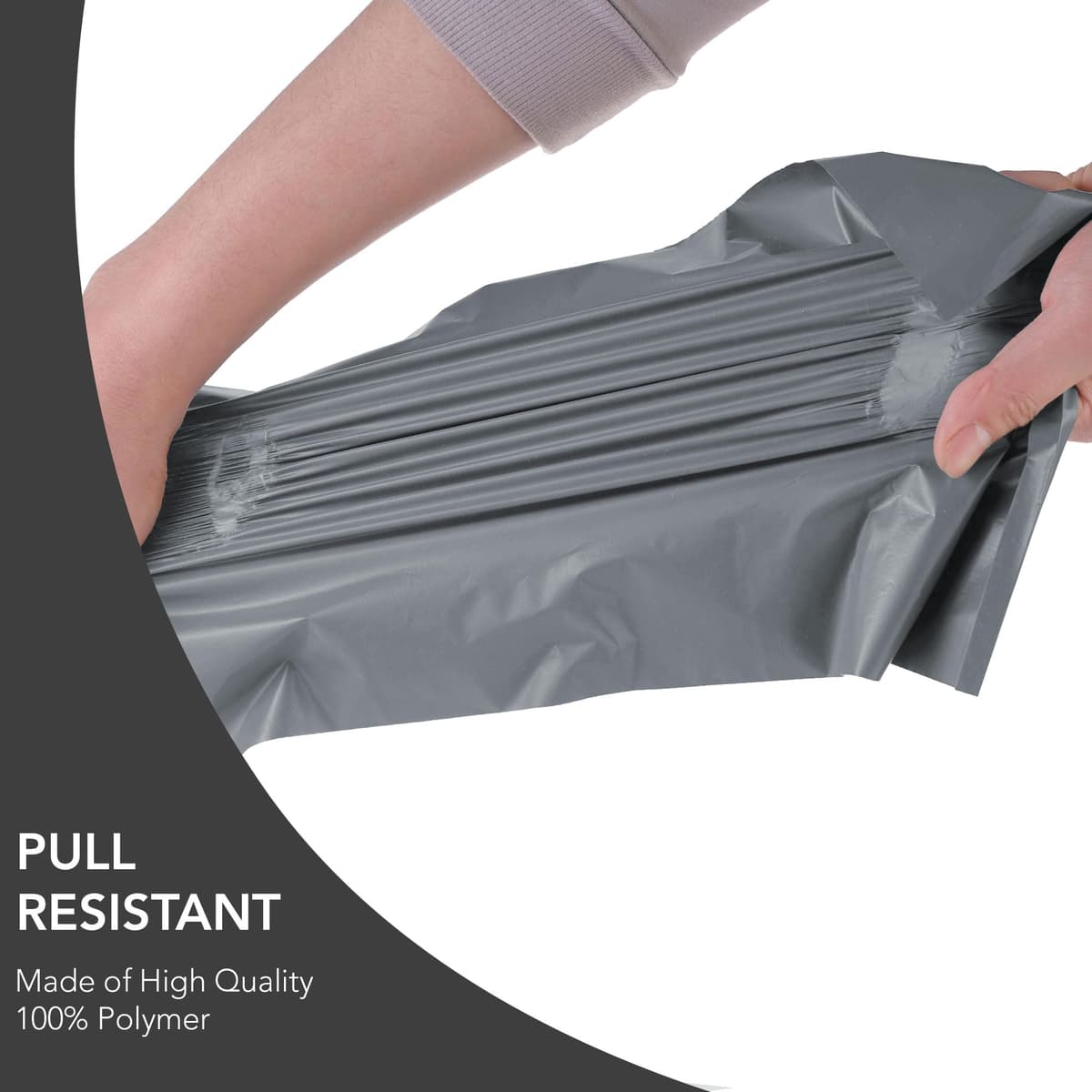 50 Mixed Grey Mailing Poly Postal Self Seal Bags 5 Sizes 10 from Each iSOUL Small to Large Postage Packaging Assorted Mailers Posting Shipping Post Parcels Package Bags (Grey, 5 Size 50) — view 3
