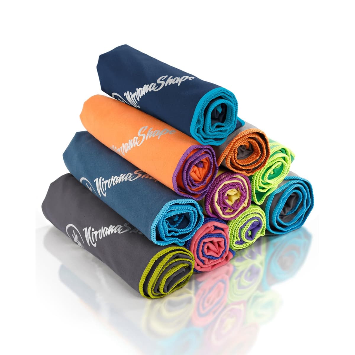 NirvanaShape Toalla de Microfibra | 14 Colores | 8 Dimensiones | Toalla de Viaje Ligera, Absorbente y de Secado Rápido | Toalla de Baño para Viajes | Ideal para Playa, Camping, Yoga y Sauna