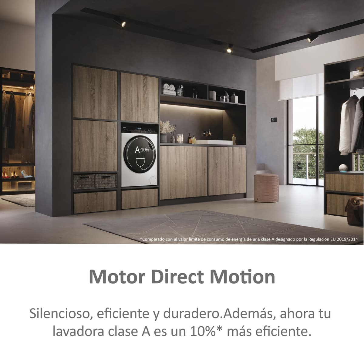 Haier I-Pro Series 5 HW90-B14959EU1IB- Lavadora Carga Frontal 9KG, Función Vapor, Motor Direct Motion, Tratamiento Antibacterias, 1400 RPM, Fin Diferido, Detector Automático de KG, 12 Programas,Blanco — view 6