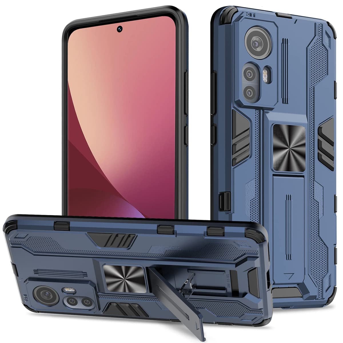 Funda para CMF Phone 2 Pro, Carcasa Antigolpes con Soporte anular metálico, Case Protectora de Grado Militar, Negro — view 1405