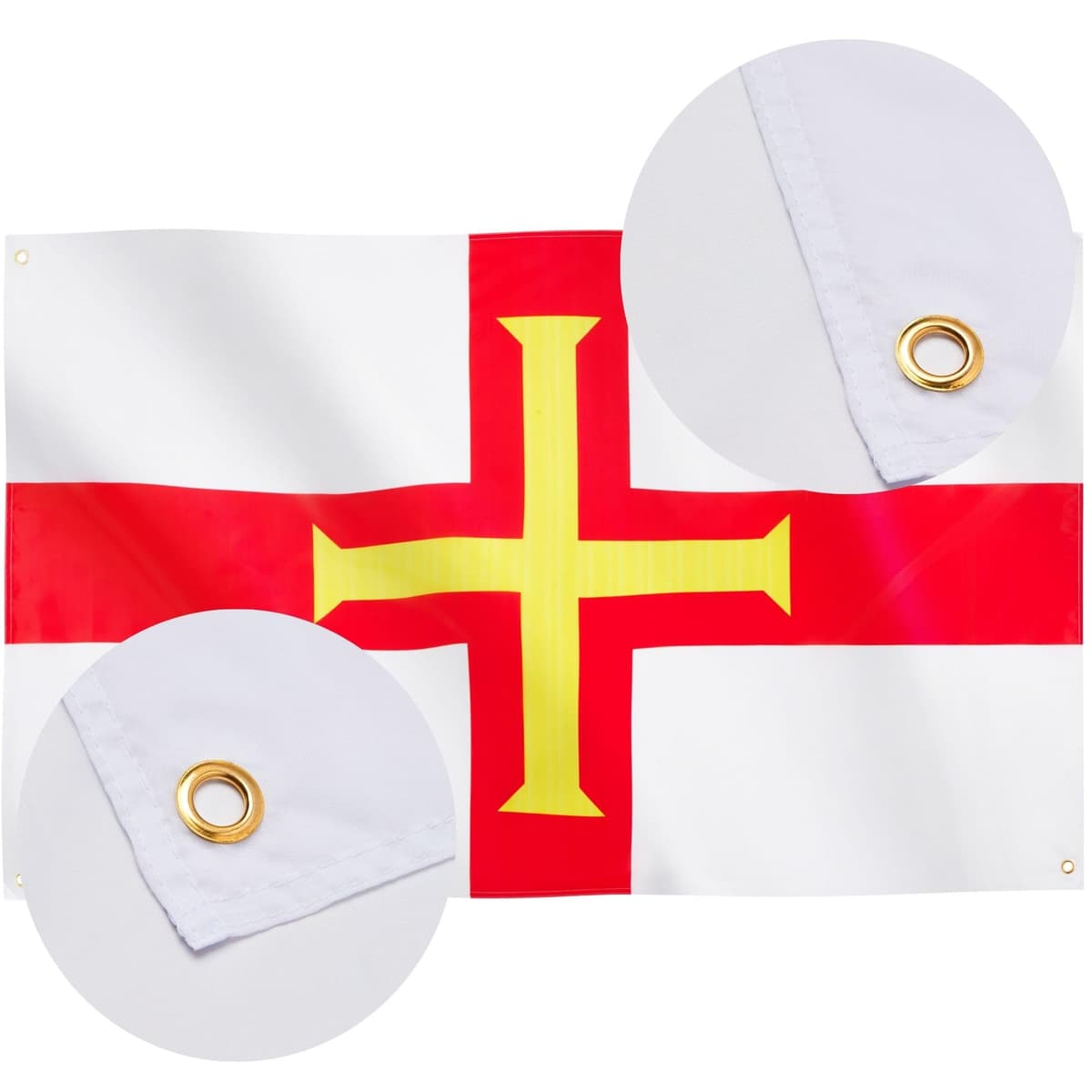 Runesol Cornwall Flag - 91x152cm, 3ft x 5ft, Cornish Flag, 4 Grommets, Eyelet in Every Corner, Premium Quality, Inside & Outside Use, Vivid Colours — view 151