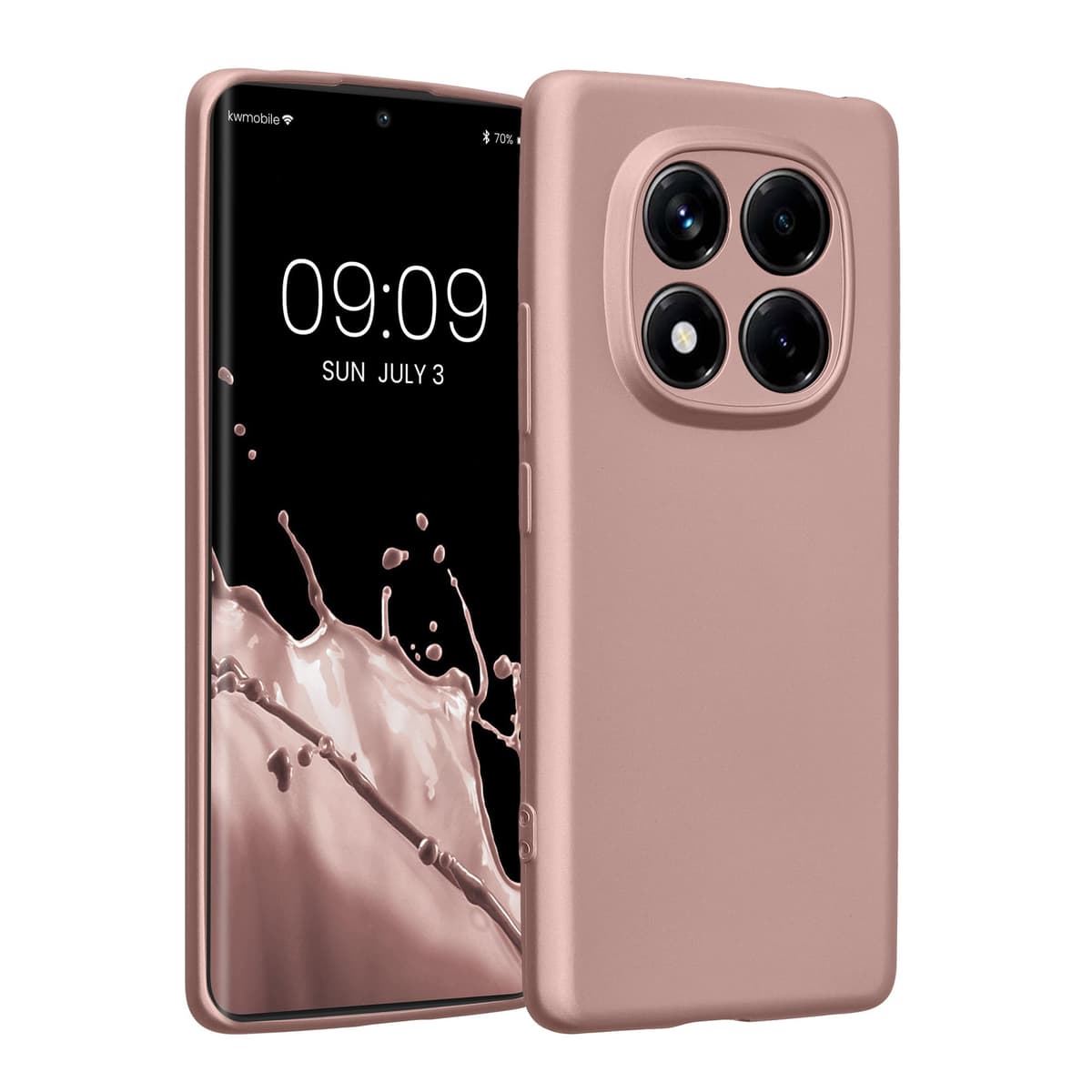 kwmobile Carcasa Compatible con Xiaomi Redmi Note 14 Pro 5G / Poco X7 Funda - Funda Ultrafina de TPU con Bordes elevados - Lavanda Metalizado — view 29