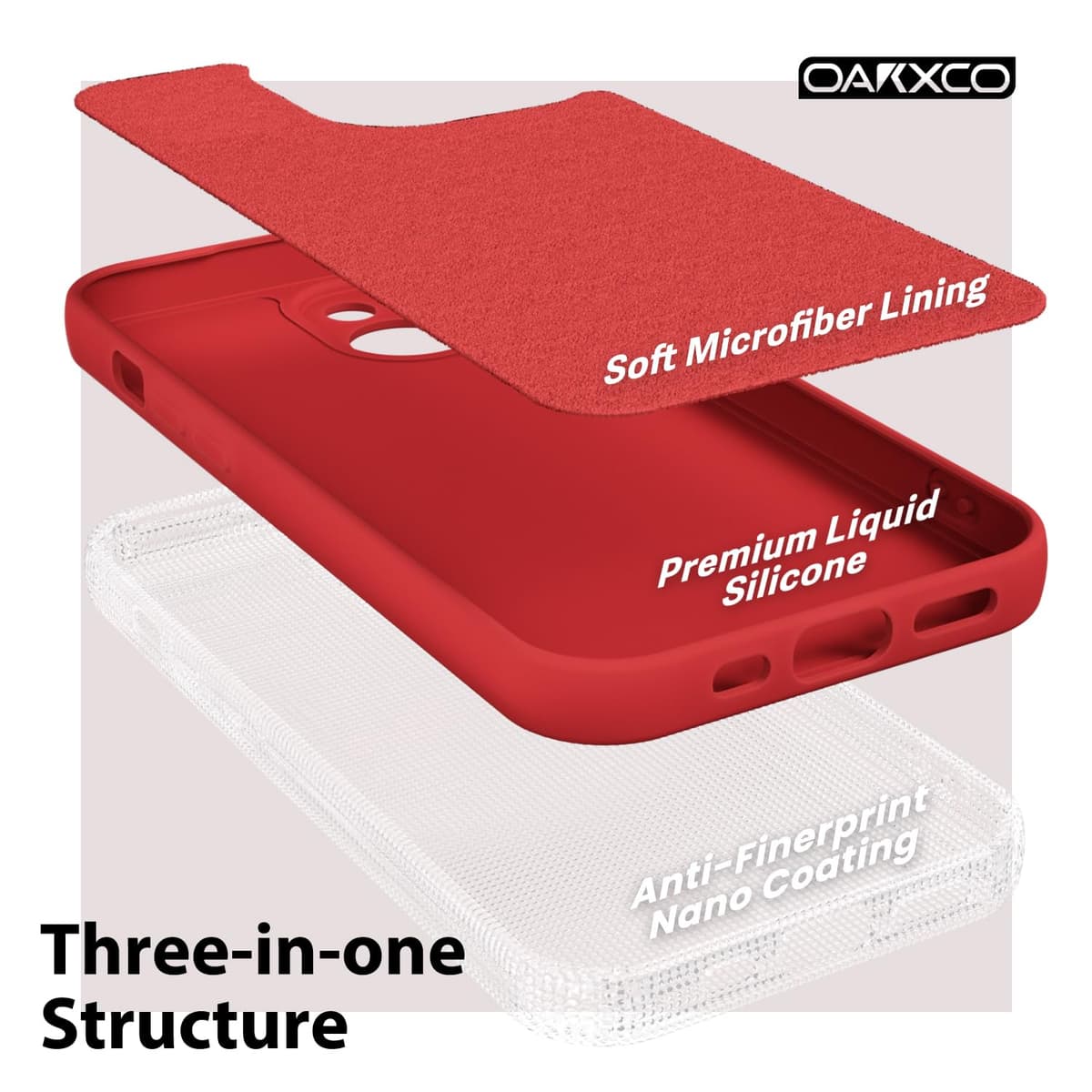oakxco for iPhone 17 Pro Max Phone Case Liquid Silicone, Cute Thin Slim Grip Soft Rubber Gel for Women Men, Smooth Matte TPU Plain Solid Color Girly Simple Case with Camera Cover, Light Pink — view 819
