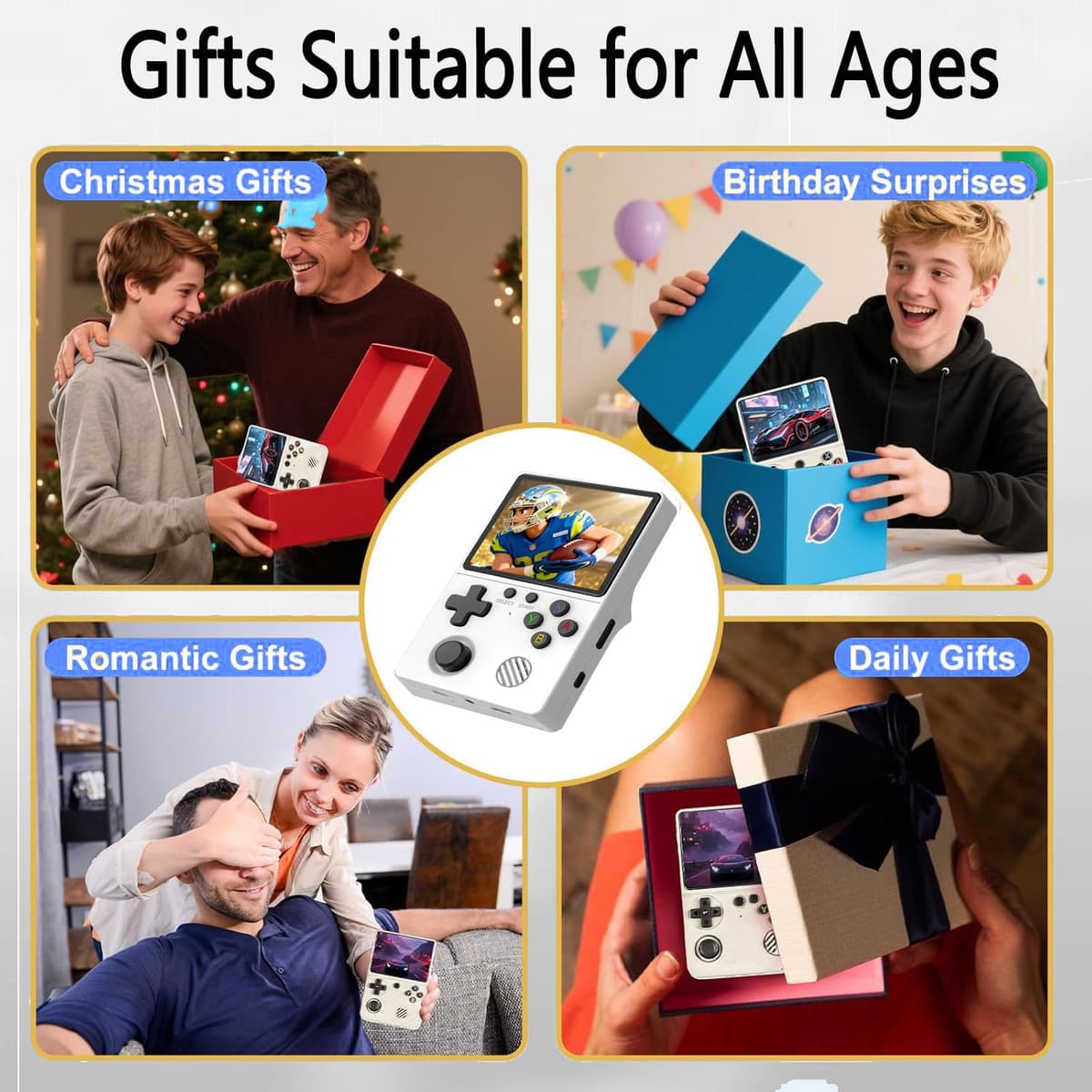 ASTEKID 2026 New Upgrade Retro Handheld Game Console with 20000+ Classic Game, Relive Childhood, Rechargeable Video Game Console, Support 30+ Emulators, Portable Pocket Arcade — view 3