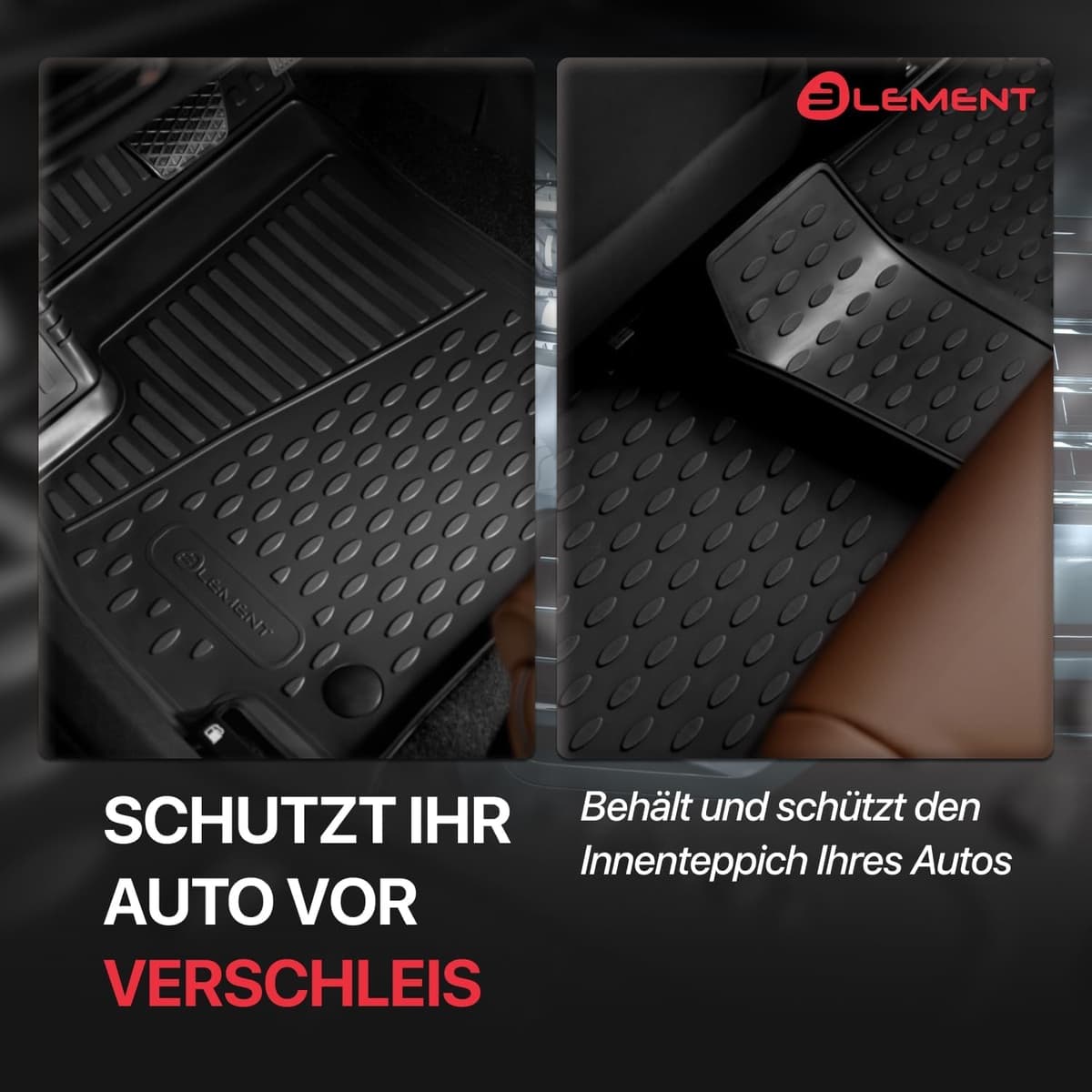 ELEMENT Alfombrillas 3D para Toyota RAV4 Híbrido 2018- | Familiar XA50 | Europa | Alfombrillas Coche | 4 Piezas — view 3