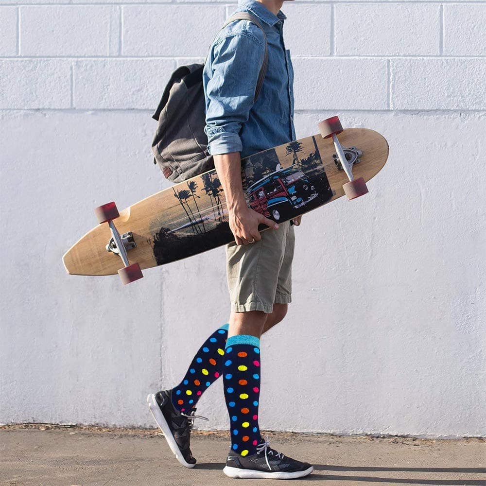 ACTINPUT 3/7 Pares Calcetines de compresión para Mujeres y Hombres 20-25 mmHg es el Mejor atlético, Correr,Escalar Montaña,Vuelo, Viajes, Enfermeras, Edema — view 3