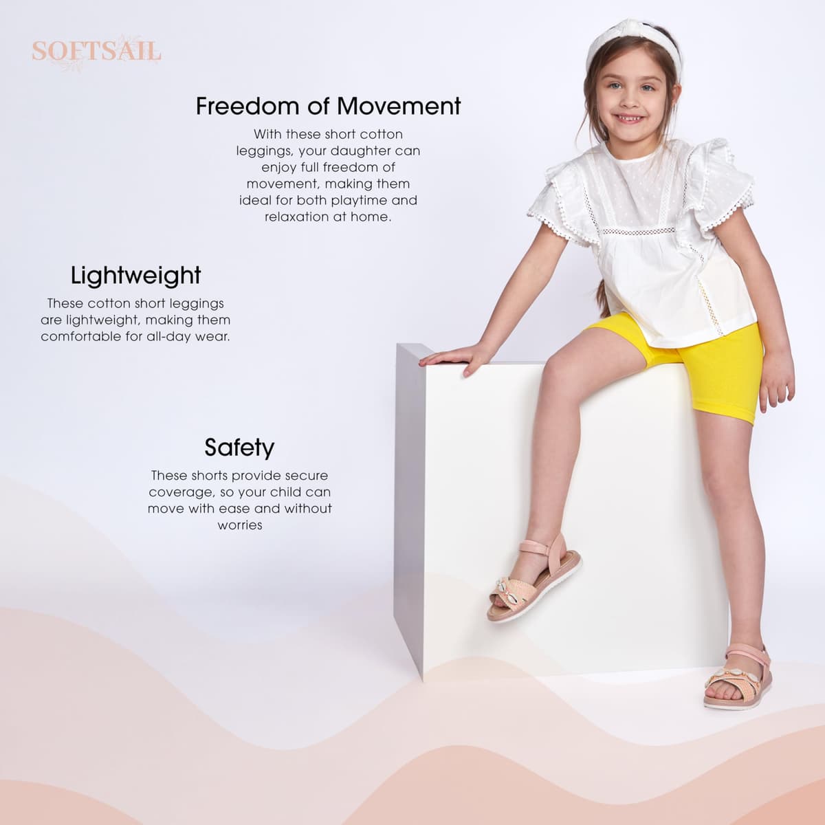 SOFTSAIL Leggings Niña Mallas De Ciclismo Algodón Corto Deportivo Danza Gimnástica Transpirable Y Cómodo Elástico — view 6