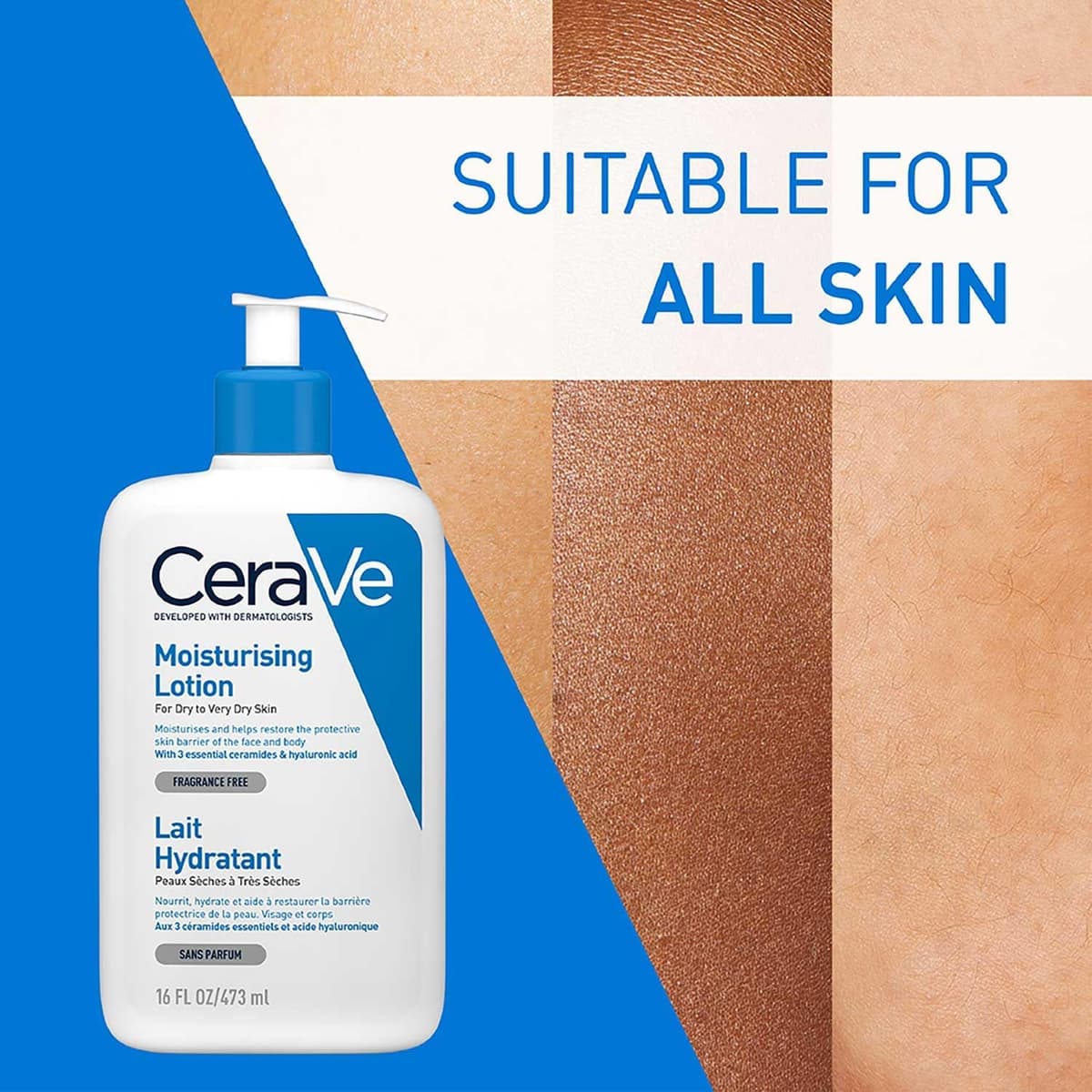 CeraVe Moisturising Lotion, for normal to very dry skin, Enriched with 3 Essential Ceramides, Hyaluronic Acid and MVe technol — view 8