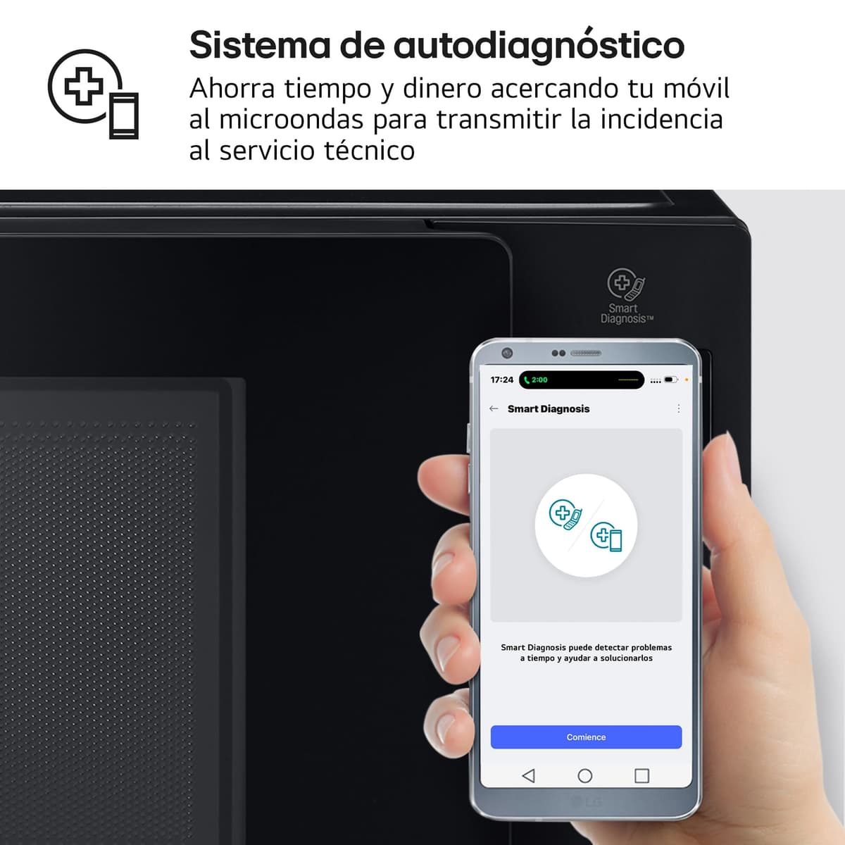 LG MH6535GIS - Microondas con Grill NeoChef, Capacidad 25 L, 1000 W, Smart Inverter, Panel Táctil LED, EasyClean, Cocción Uniforme y Bloqueo Infantil, Negro — view 14