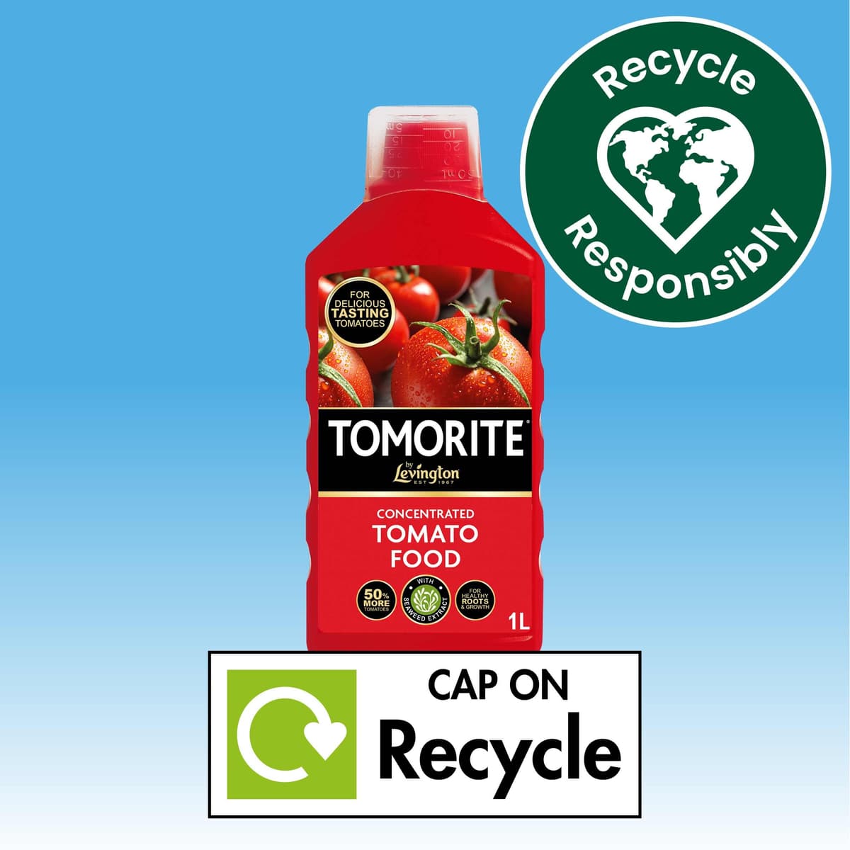 Levington Tomorite Liquid Tomato Food, Concentrate, 1L, Red — view 8