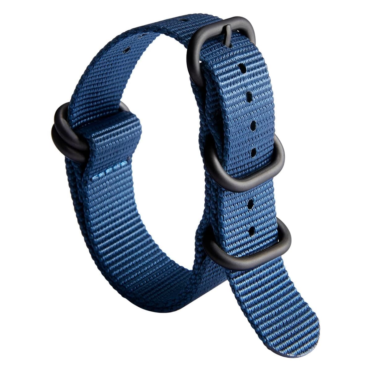 BINLUN Correa de Reloj de Nylon Military G10 Ballistic Nailon Bandas Multicolor para Hombres Mujeres 18mm 19mm 20mm 21mm 22mm 23mm 24mm con Hebilla de Acero Inoxidable Plateado/Negro — view 10