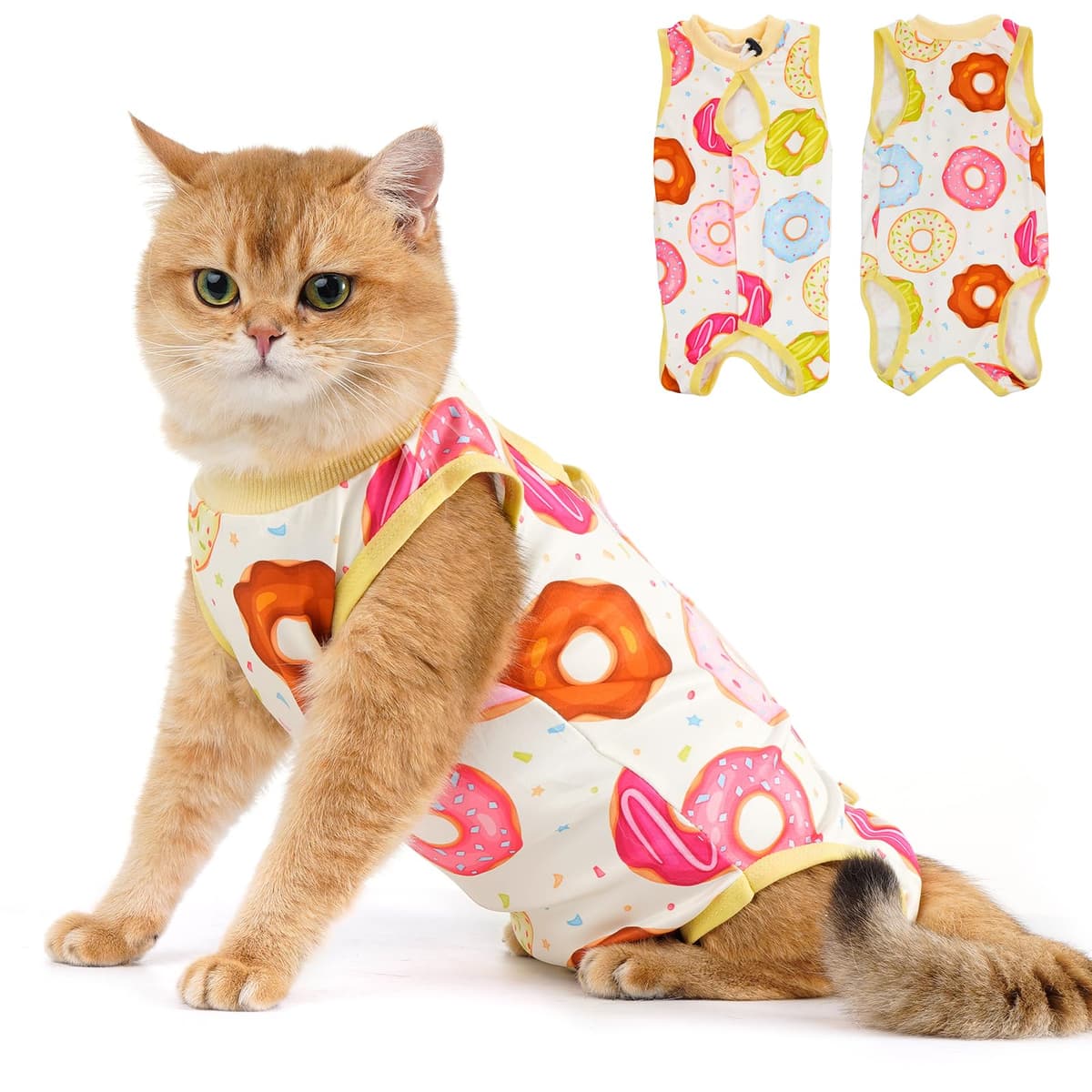 Avont Traje de Recuperación para Gatas Esterilizadas, Ropa Postoperatoria Protectora Antilamido, Chaleco para Cirugía y Heridas Abdominales (Gris Oscuro,L) — view 18