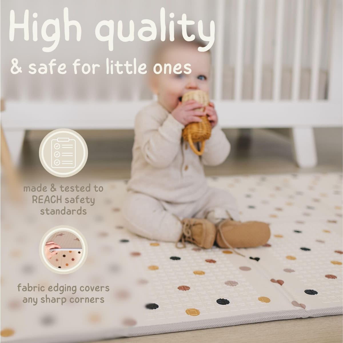 Bubba Bear Baby Play Mat, Floor Foam Playmats for Babies, Foldable Matt Gyms Playmat for Kids & Infants, Large Padded Waterproof Mats for Crawling & Playing, Soft Folding — view 5